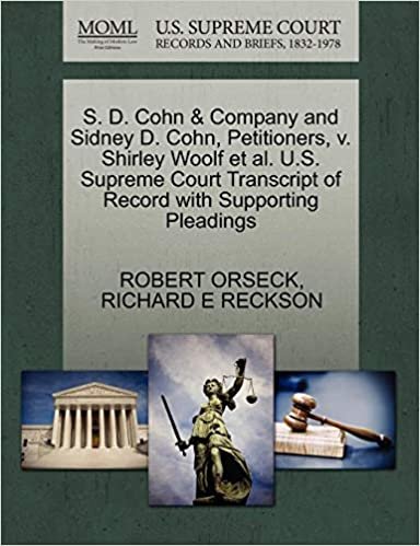 indir S. D. Cohn &amp; Company and Sidney D. Cohn, Petitioners, v. Shirley Woolf et al. U.S. Supreme Court Transcript of Record with Supporting Pleadings