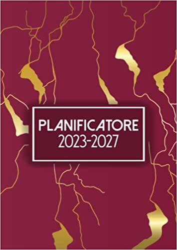 Pianificatore Mensile 2023-2027: Agenda 2023 2027 Mensile e Settimanale, Calendario mensile 5 anni 2023-2027, Agenda Pianificatore 60 Mesi