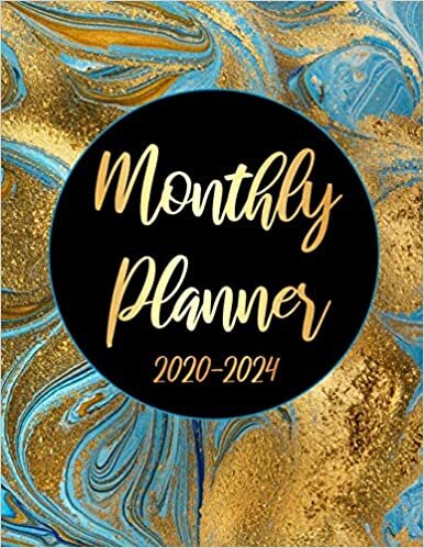 ダウンロード  2020-2024 Monthly Planner: Golden Blue 60 Months Appointment Calendar 5 year Monthly Planner 8.5 x 11 Business Planners and Journal Agenda Schedule Organizer Logbook With Holidays and Inspirational Quotes 本
