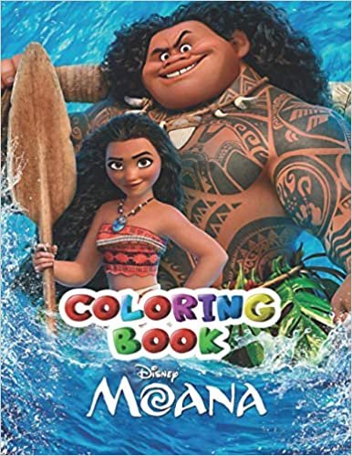 Disney Moana Coloring Book: Moana Jumbo Colouring Book For Kids Ages 4-8