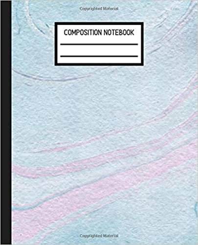 indir Colorful Marble Composition Notebook: Colorful Marble Wide Ruled Blank Lined Notebooks journal | Wide Ruled Blank Lined Cute Notebooks for Girls s Women School Home Writing Notes Journal
