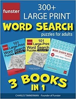 تحميل Funster 300+ Large Print Word Search Puzzles for Adults - 3 Books in 1: Giant value pack of word search for adults large print, seniors welcome