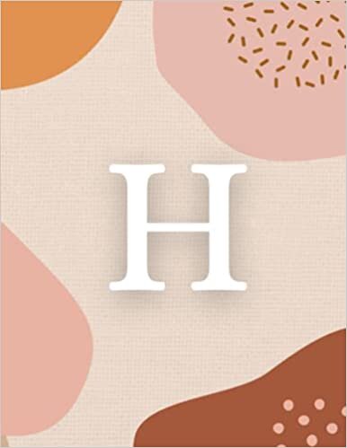 H: Monogram Lined Journal | 120 Pages | Large 8.5 x 11 inches (Boho Chic Monogram Journals) indir