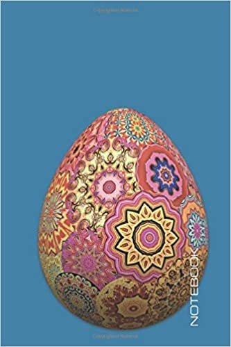 Notebook: Easter Egg Mandala Pattern Theme Cover Journal Cahier: 6 x 9 120 Lined Pages Notebook for Notes, Ideas, Sketches, Observations