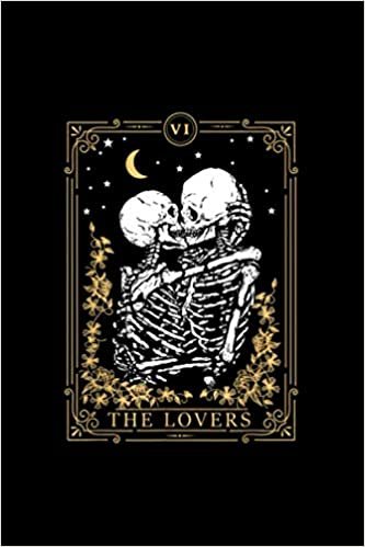 The Lovers Vintage Tarot Card, Magic, Occult, Supernatural Notebook 114 Pages 6''x9'' College Ruled
