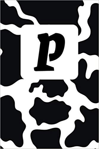 indir P: Monogram Initial P Notebook Pretty Cow Pattern Blank Lined Paper Journal Nature Lovers Gift