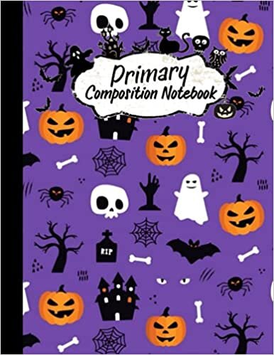 indir Primary Composition Notebook: Cute Halloween background, Draw and Write Primary Story Journal | A Primary Journal Grades K-2 Book With 110+ Pages Of ... For Kids, who Love Halloween background.
