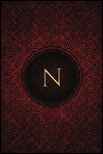 Monogram "N" Journal: Blank Notebook Diary Log (Monogram Crimson 365 Lined, Band 14)