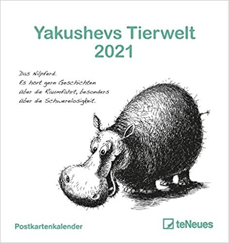 Yakushevs Tierwelt 2021 - Postkarten-Kalender - Kalender-mit-Postkarten - zum-raustrennen - 16x17 indir