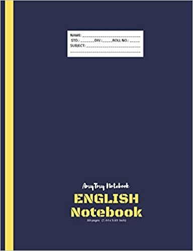 تحميل English Notebook - AmyTmy Notebook - 80 pages - 7.44 x 9.69 inch - Matte Cover