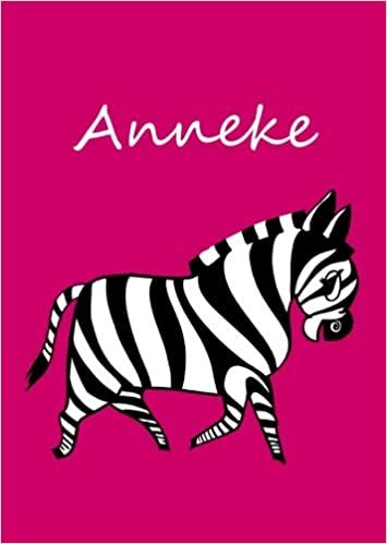 Anneke: personalisiertes Malbuch / Notizbuch / Tagebuch - Zebra - A4 - blanko indir
