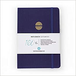 heaven+paper Bullet Journal 'Luxury' - noktalı A5 not defteri, 160 g/m² beyaz, tamamen düz katlanabilir I Bujo kitap ve günlük ekstra kalın kağıt (lacivert)