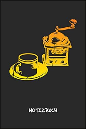 NOTIZBUCH: Kaffeeliebhaber Notizblock A5 LINIERT - Cappuccino Notizheft 120 Seiten Tagebuch - Vintage Altmodische Kaffeemaschine Retro Kaffemuehle Geschenk fuer Kaffeeliebhaber Kaffeetrinker Kaffee Junkie