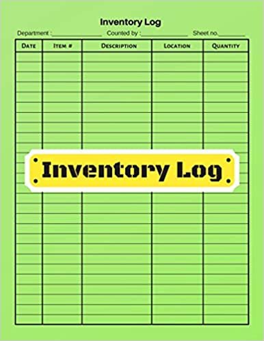 Inventory log: V.9 - Inventory Tracking Book, Inventory Management and Control, Small Business Bookkeeping / double-sided perfect binding, non-perforated indir