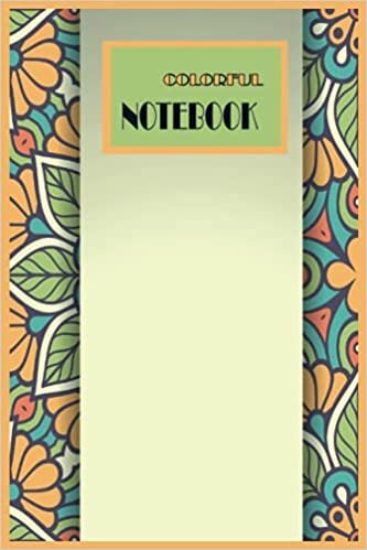 indir traditional motifs journal: COLORFUL NOTEBOOK, lined Notebook , 110 blank pages , 6*9 inches , matte finish cover