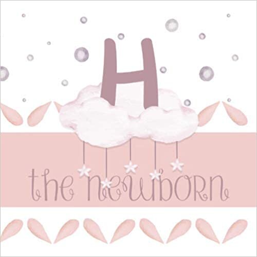 indir H the newborn: Monogram baby shower guest book. Adorable pink guest book with the first letter of your baby&#39;s name. Great for a baby girl.