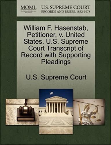 indir William F. Hasenstab, Petitioner, v. United States. U.S. Supreme Court Transcript of Record with Supporting Pleadings