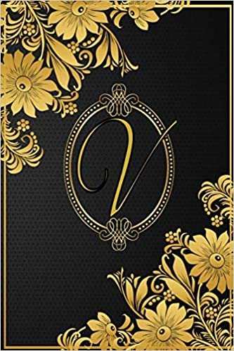 تحميل V: Elegant Floral Monogram Name Notebook For Special People In One&#39;s Life - 100 pages, 6x9