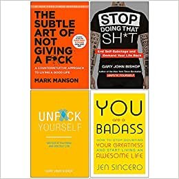 تحميل The Subtle Art of Not Giving A F*ck [Hardcover], Do the Work, Unfuk Yourself, You Are a Badass 4 Books Collection Set