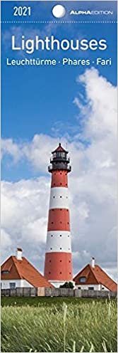 indir Leuchttürme 2021 - Lesezeichenkalender 5,5x16,5 cm - Lighthouses - Lesehilfe - Alpha Edition