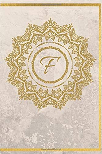 indir F: 6”x 9” Medium Lined Notebook Personalised with Initial Letter F | 100 College Ruled Journal Pages for Diary Writing, Taking Notes | Cute Gift for ... - Gold Design (Gold Letter Notebooks, Band 6)