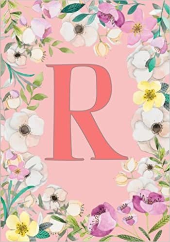 indir R: Monogram Pink Blossom, Initial R Notebook (journal, composition, scrapbook) for Notes and Study Paperback 7 x 10 (Monogram Initial name notebook, Band 18): Volume 18