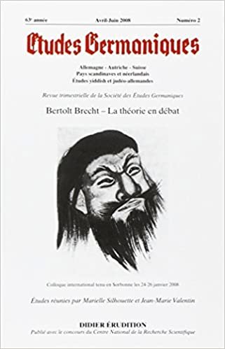 Études germaniques - N°2/2008: Bertolt Brecht. La théorie en débat: Numéro 250 (Études anglaises) indir
