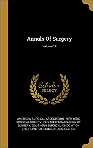 تحميل Annals Of Surgery; Volume 16