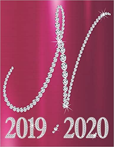 indir Weekly Planner Initial Letter “N” Monogram September 2019 - December 2020: Letter A4 Hot Pink Diamond Initial Daily Schedule Large Print Agenda (2019-2020 Pink Metallic Diamond Letter Weekly)