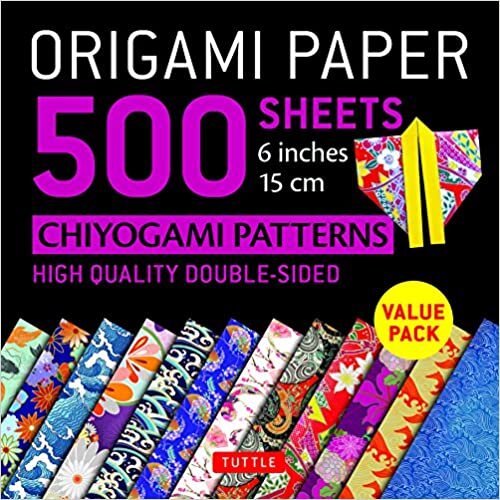 Origami Paper 500 sheets Chiyogami Designs 6 inch 15cm: High-Quality Origami Sheets Printed with 12 Different Designs (Instructions for 8 Projects Included)