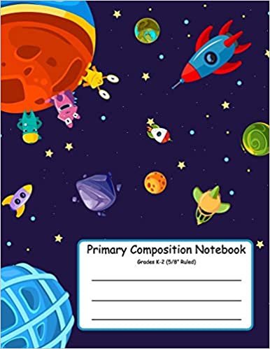 indir Primary Composition Notebook: Primary Composition Books K-2. Picture Space And Dashed Midline, Primary Composition Notebook, Composition Notebook for Kindergarten, Composition Notebook