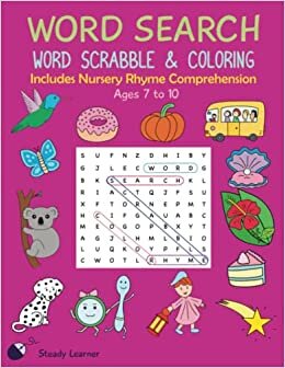 تحميل Word Search Book: Word Scrabble, Coloring, and Nursery Rhyme Comprehension (Ages 7 to 10)