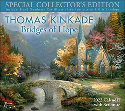 ダウンロード  Thomas Kinkade Special Collector's Edition with Scripture 2022 Deluxe Wall Calen: Bridges of Hope 本