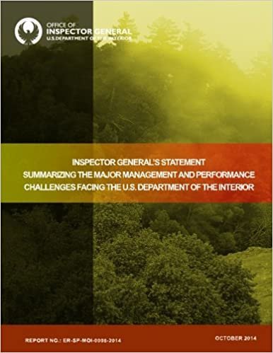 indir Inspector General&#39;s Statement Summarizing the Major Management and Performance Challenges Facing the U.S. Department of the Interior