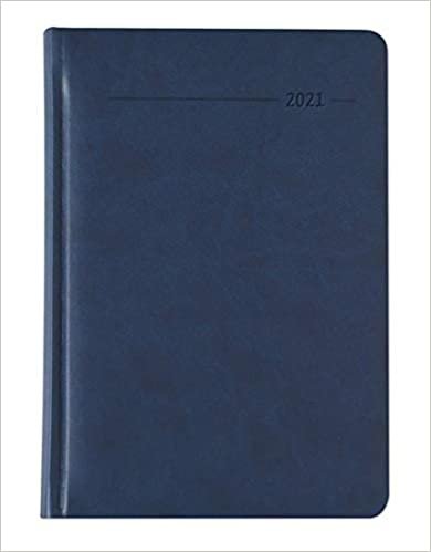 Buchkalender Tucson blau 2021 - mit Registerschnitt - Büro-Kalender A5 - 1 Tag 1 Seite - 416 Seiten - Tucson-Einband - Alpha Edition indir