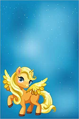 Pegasus with stars notebook: Notebook graph paper 120 pages 6x9 perfect as math book, sketchbook, workbook and diary Angelically Pony with stars indir