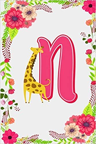 indir N: Letter N Monogram Initials Giraffe Flowers Floral Notebook &amp; Journal