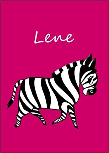 indir Lene: personalisiertes Malbuch / Notizbuch / Tagebuch - Zebra - A4 - blanko