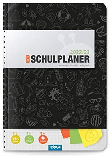ダウンロード  Troetsch Schulplaner Schwarz 2022/2023: Planer Schuelerkalender Hausaufgabenheft Timer 本