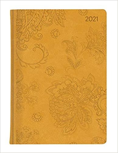 Ladytimer Grande Deluxe Honey 2021 - Taschen-Kalender A5 (15x21 cm) - Tucson Einband - Motivprägung Blüten - Weekly - 128 Seiten - Alpha Edition indir