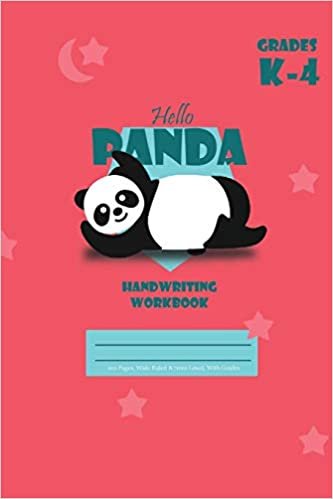 Hello Panda Primary Handwriting k-4 Workbook, 51 Sheets, 6 x 9 Inch Pink Cover indir