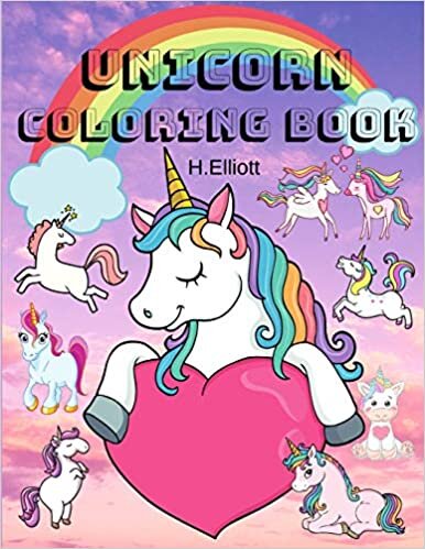 indir UNICORN COLORING BOOK: Amazing Unicorn Coloring Book, Unicorn Coloring Pages For Kids 4+ , Original And Unique Unicorn Coloring Paperback