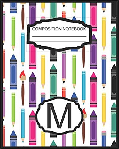 Composition Notebook M: Monogrammed Initial Elementary School Wide Ruled Interior Notebook indir