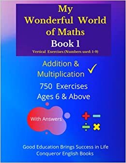 تحميل My Wonderful World of Maths - Book 1: 50 Pages of Mixed Addition &amp; Multiplication Exercises. (My Wonderful World of Maths - Vertical Version ( Addition &amp; Multiplication))