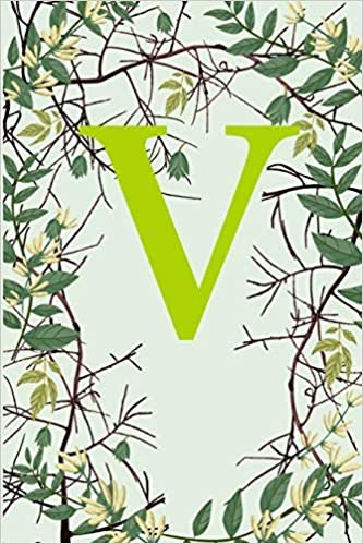 indir V: Letter V Monogram Initials Green Tree Branches Nature Notebook &amp; Journal
