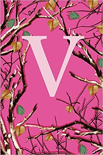 indir V: Letter V Monogram Initials Girls Womens Pink Camo Camouflage Notebook &amp; Journal