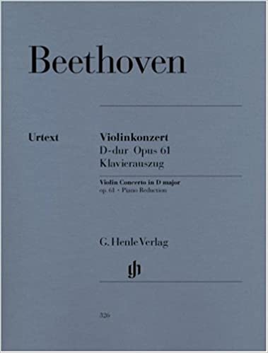 Concerto D major for Violin and Orchestra op. 61 - violin and orchestra - piano reduction with solo part - (HN 326) indir