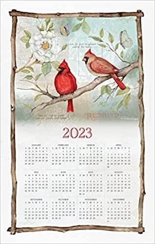 Spring Cardinals 2023 Calendar Towel