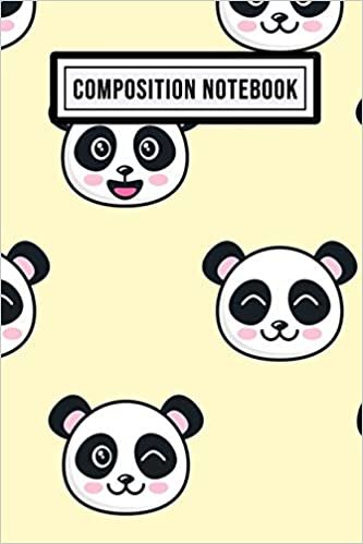 Panda College Ruled Composition Notebook: Panda Blank College Ruled Composition Notebook | 110 Pages | Pocket Size 6x9 indir
