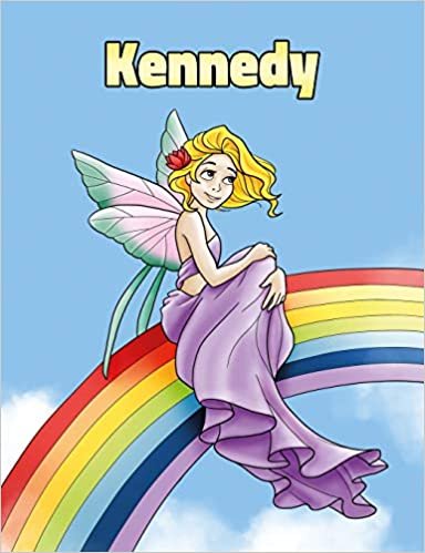 indir Kennedy: Personalized Composition Notebook – Wide Ruled (Lined) Journal. Rainbow Fairy Cartoon Cover. For Grade Students, Elementary, Primary, Middle School, Writing and Journaling